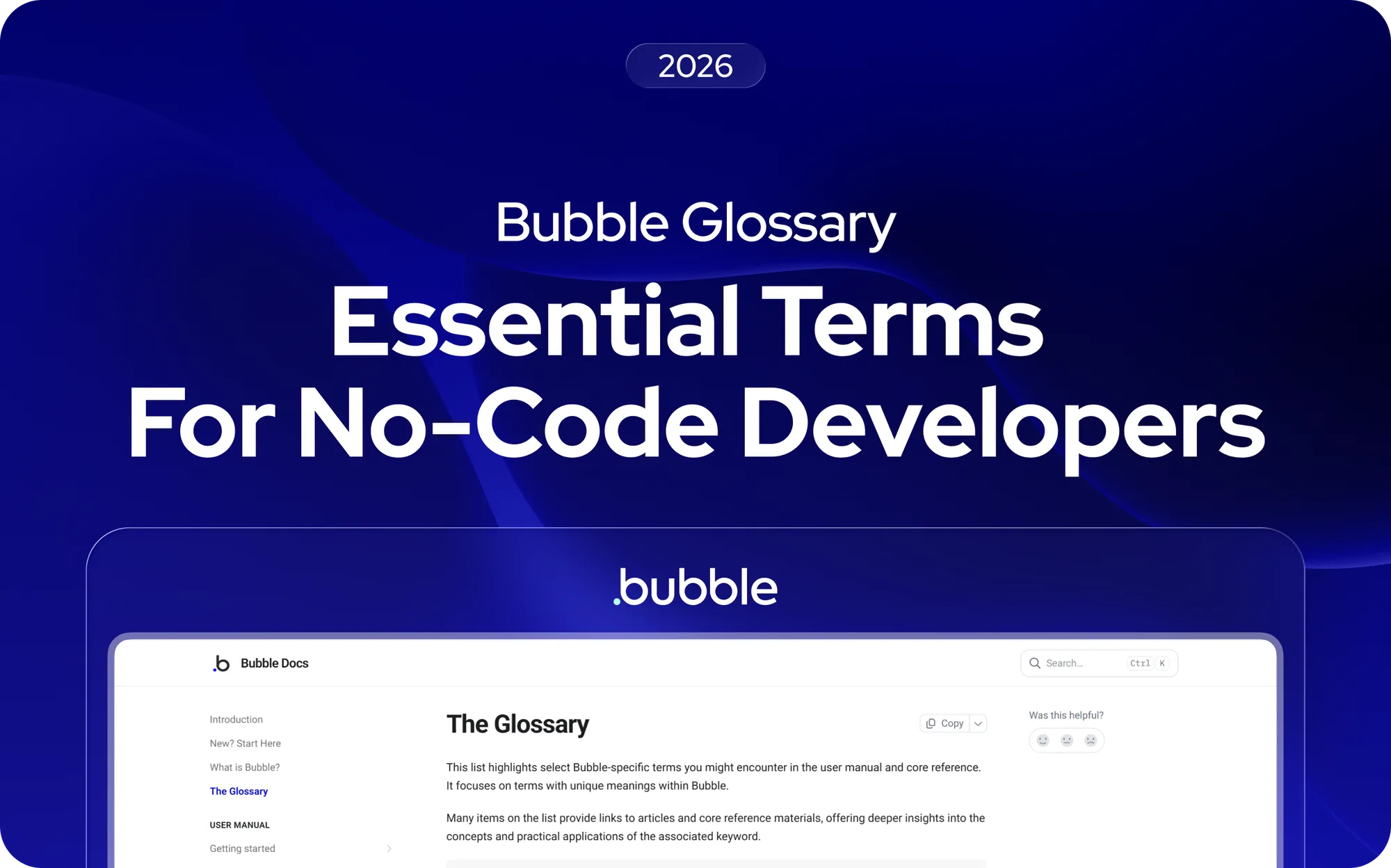 Bubble-Glossar: Wichtige Begriffe für no-code Entwickler