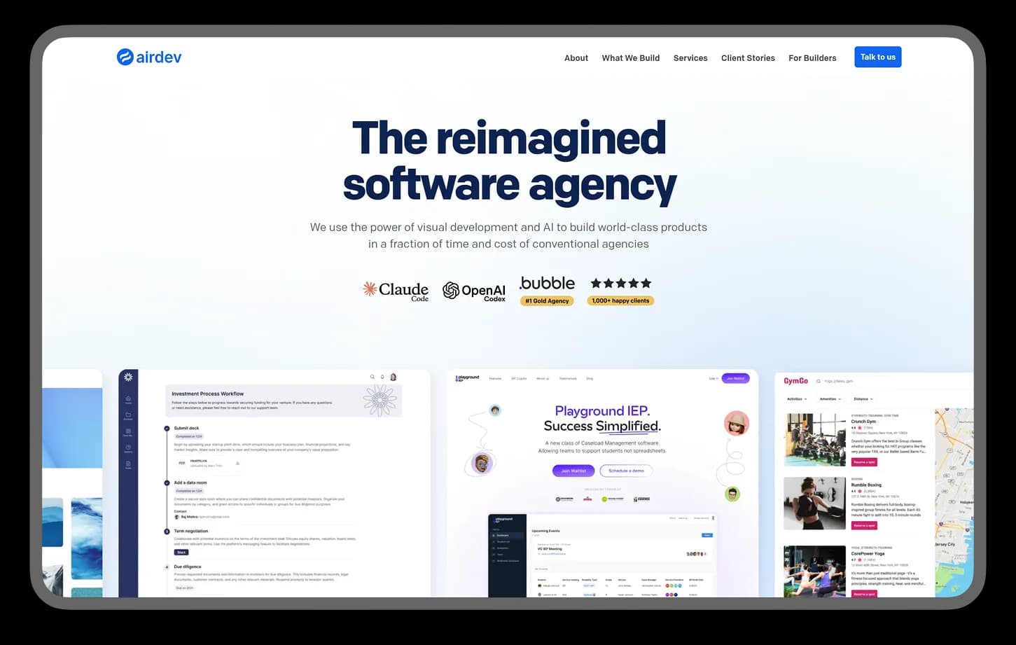 Airdev — no-code pionier met eigen Bubble framework