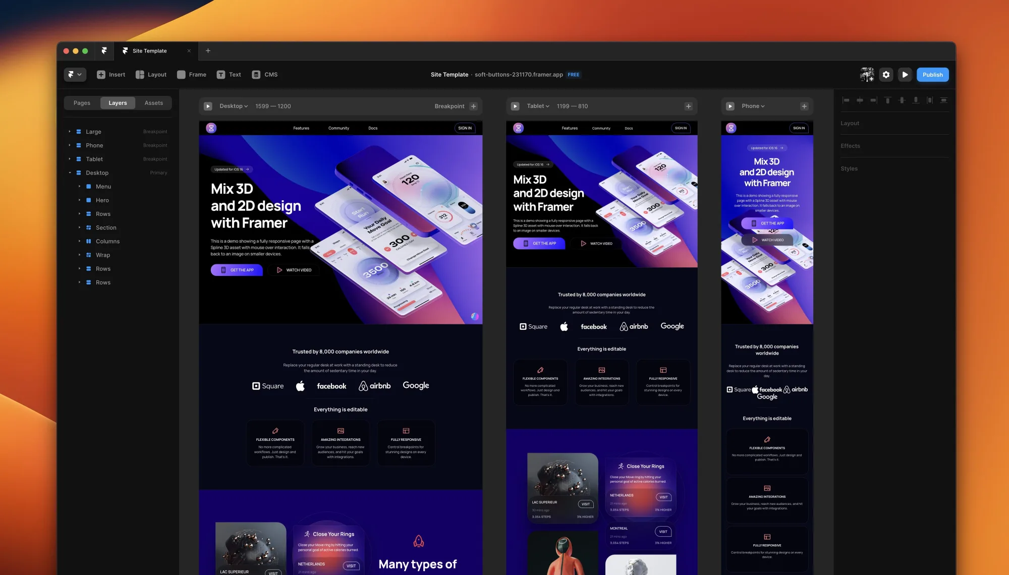 Bouw een 3D-site zonder code met Framer - Design+Code