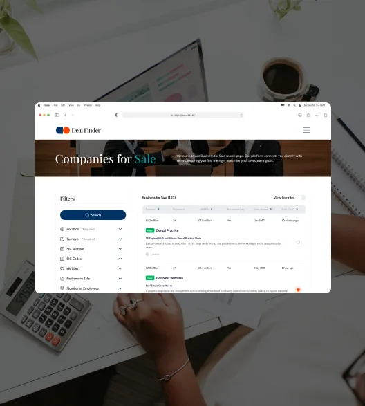 Business Buyers UK — Anwendungsübersicht