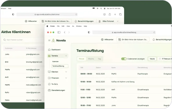 Novella (Therapy Scheduling Software) — project image 1