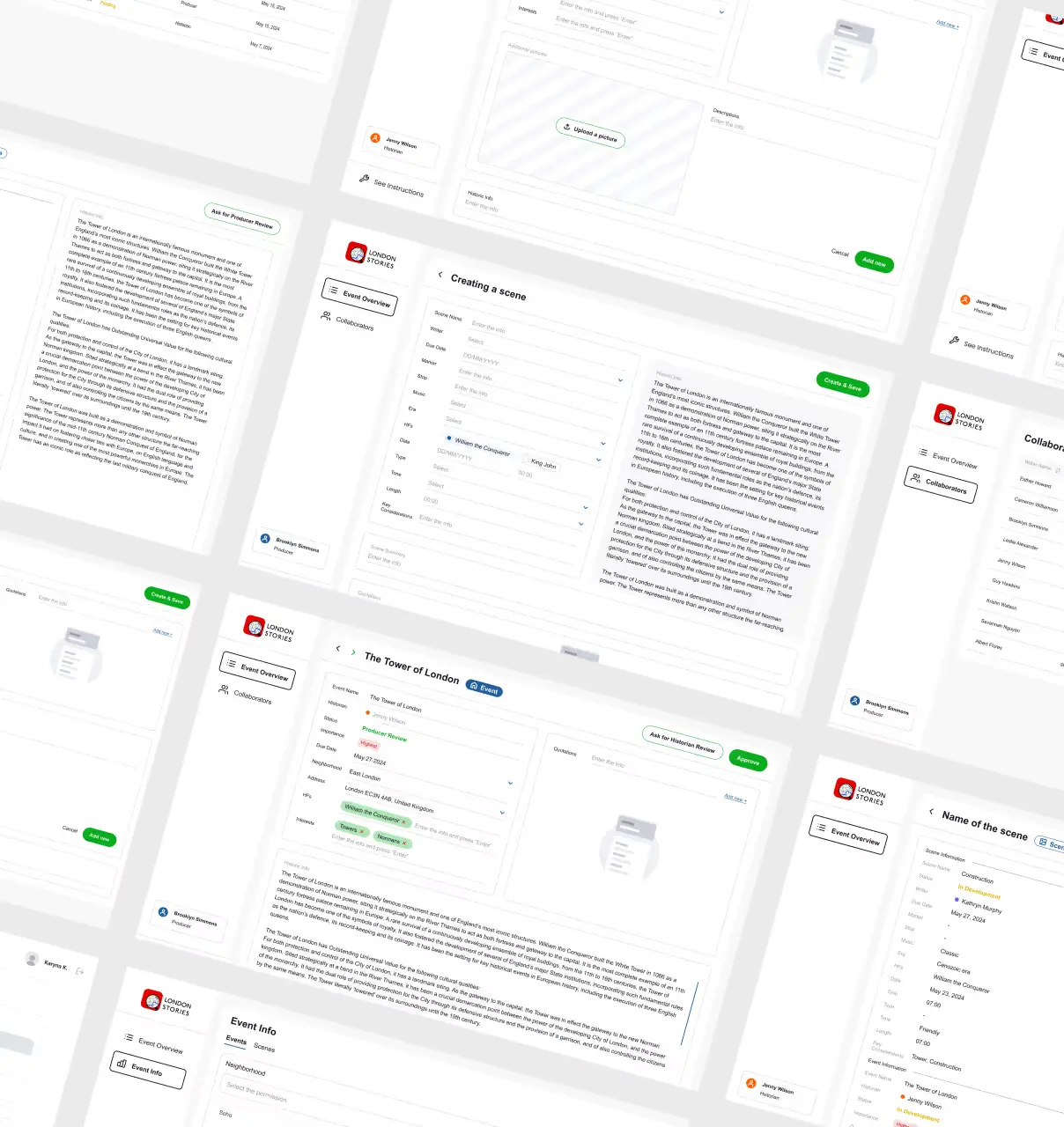 Internal tool dashboards and data tables