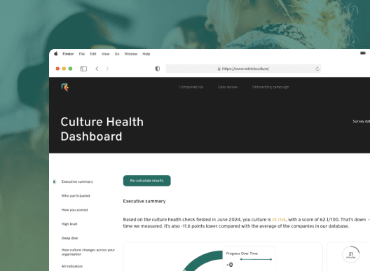 RethinkCulture (Company Culture Software) — project cover