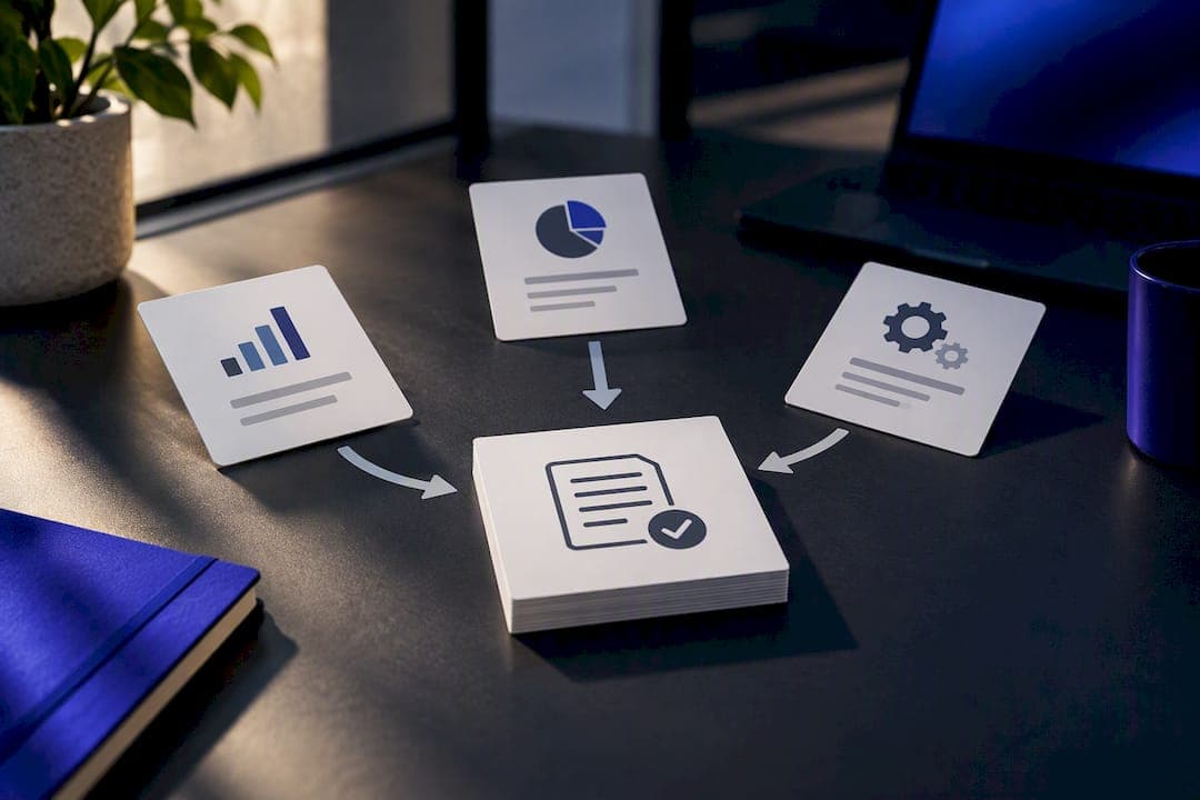 Three requirements documents converging into one specification