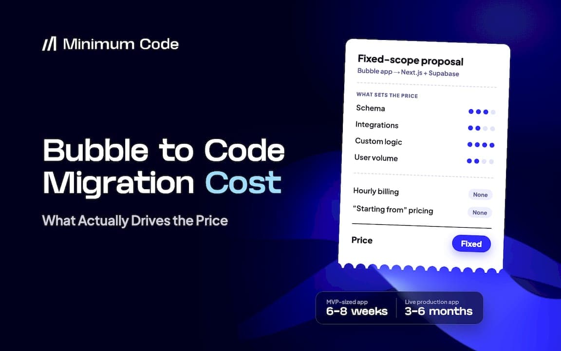 Founders: Budget a Bubble to Code Migration in 2026 in 8 Workstreams