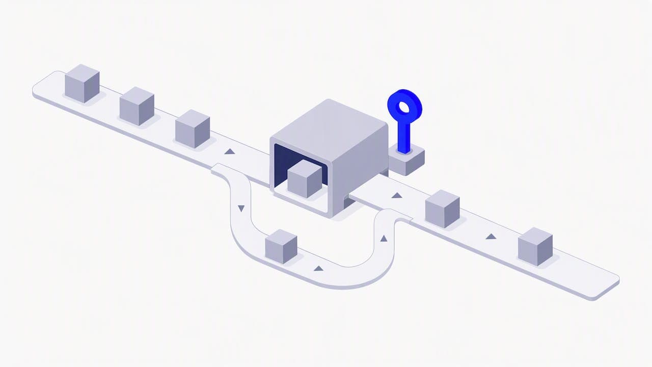 Queue worker with retry path and unique key