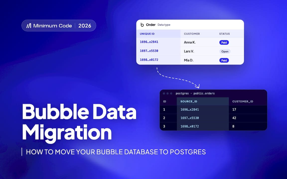Bubble data migration: how to move your bubble database to postgres