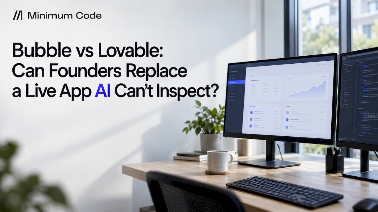 Bubble vs Lovable: Can Founders Replace a Live App AI Can’t Inspect?