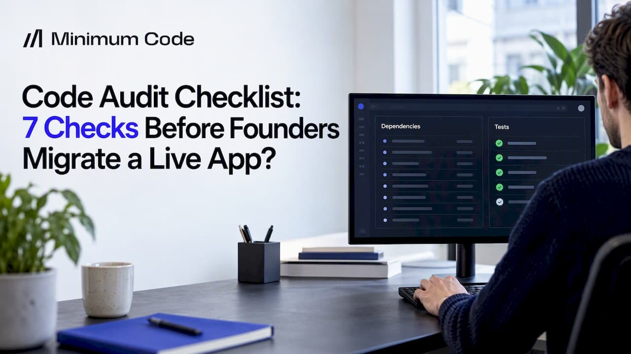 Code Audit Checklist: 7 Checks Before Founders Migrate a Live App?