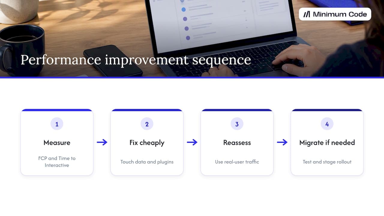 Our take on chasing performance fixes — overview diagram